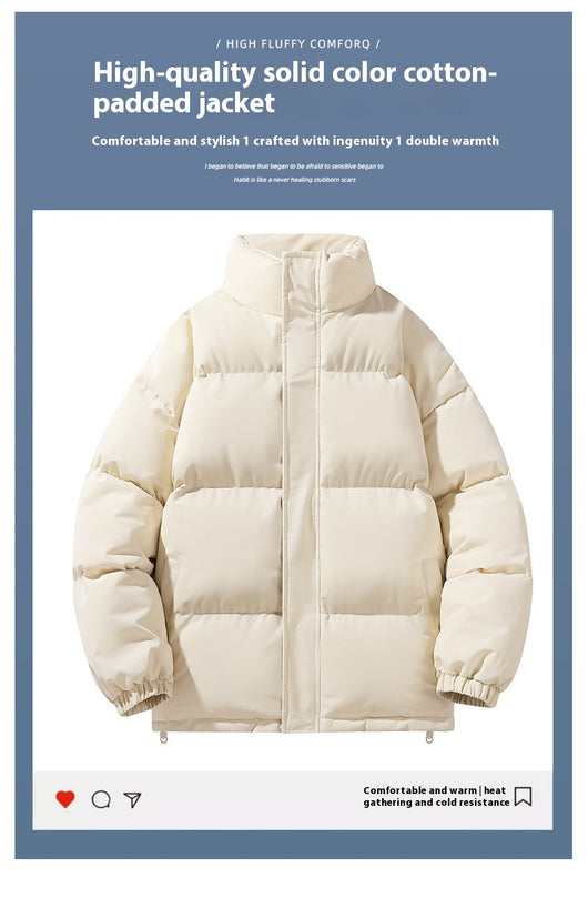 Abrigo Acolchado de Cuello Alto para Parejas - Diseño Minimalista - Image 19