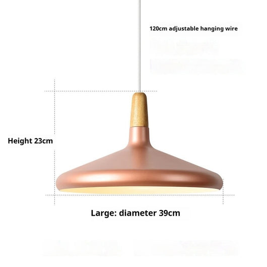 Lámpara Colgante Nórdica de Madera Sólida y Aluminio Diseño Minimalista - Image 21
