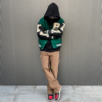 Uniforme de Béisbol con Patchwork de Contraste y Bordado - Image 14