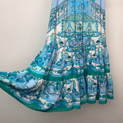 Falda Midi Estampada de Seda con Cintura Elástica Goddess - Image 7