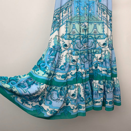 Falda Midi Estampada de Seda con Cintura Elástica Goddess - Image 7