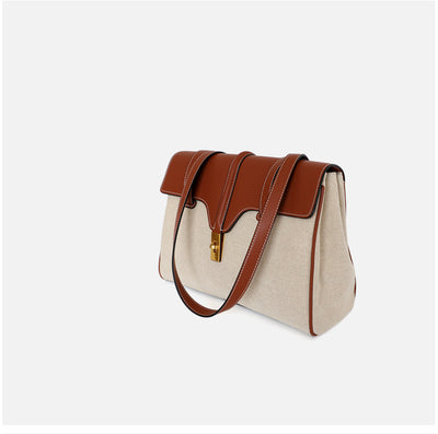 Bolso de Hombro en Cuero con Cierre Canvas - Image 11