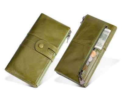 Cartera Larga de Cuero para Mujer Estilo Retro con Protección RFID - Image 27