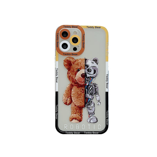 Funda para Teléfono Oso Mecánico con Ojos de Ángel Floral - Image 2