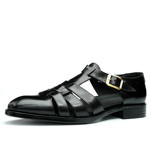 Zapatos Hombre Cuero Genuino Estilo Retro Negocios Verano Transpirables - Image 5