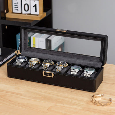 Caja de Almacenamiento para Relojes de Lujo con Patrón de Lichi - 3, 6 o 12 Compartimentos - Image 34