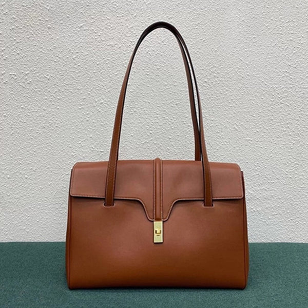 Bolso Tote de Cuero Genuino de Gran Capacidad