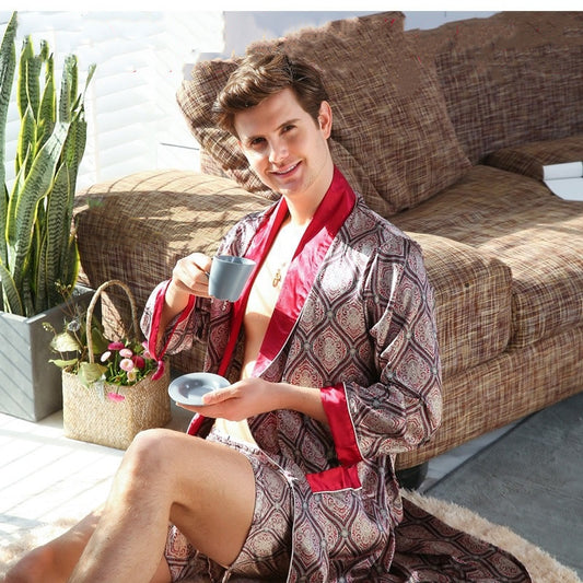 Pijama Hombre Estampado Suelto y Cómodo