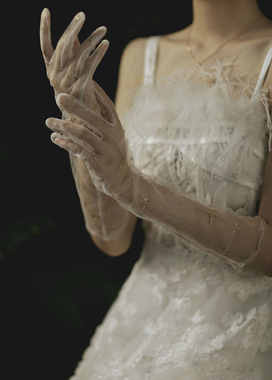 Guantes Sin Dedos para Novia - Elegancia y Comodidad en tu Boda - Image 2