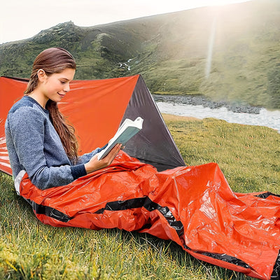 Saco de Emergencia Térmico Portátil - Manta Impermeable y Resistente al Viento para Camping - Image 3
