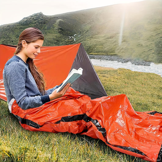 Saco de Emergencia Térmico Portátil - Manta Impermeable y Resistente al Viento para Camping - Image 3