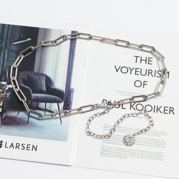 Cadena de Cintura Metálica Elegante para Mujer - Accesorio JK Versátil