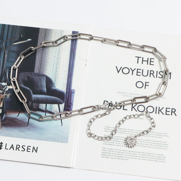 Cadena de Cintura Metálica Elegante para Mujer - Accesorio JK Versátil