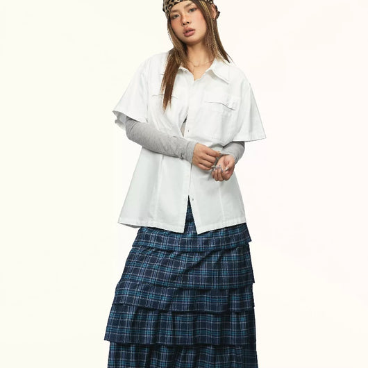 Camisa Casual de Verano con Bolsillos Múltiples para Mujer - Image 3