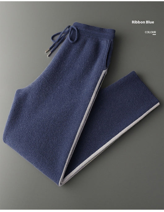 Pantalones de Punto Cashmere Grueso para Hombre - Cómodos y Versátiles - Image 11