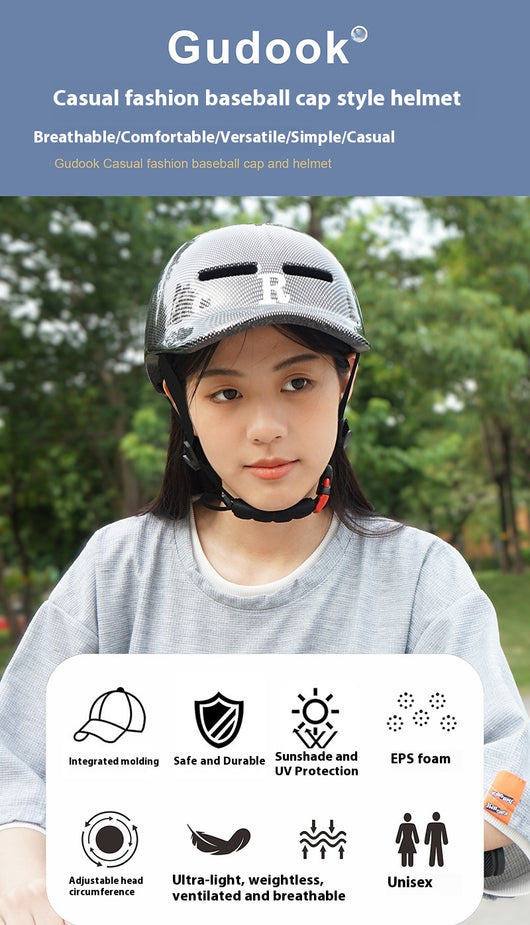Casco de Ciclismo con Luz de Advertencia Integrada Duck Tongue - Image 14