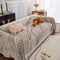 Funda de Sofá con Chaise Longue y Borlas Decorativas