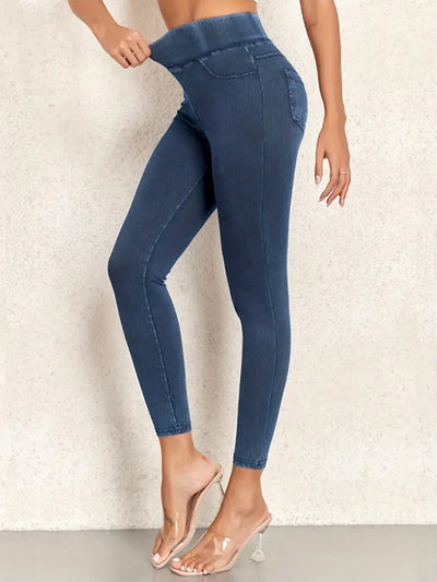 Pantalones de Yoga Tipo Denim con Levantador de Glúteos - Image 4