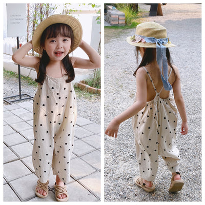 Jumpsuit de Pierna Ancha con Tirantes para Niña - Image 6