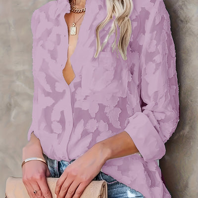 Camisa Elegante de Jacquard con Botones - Image 7