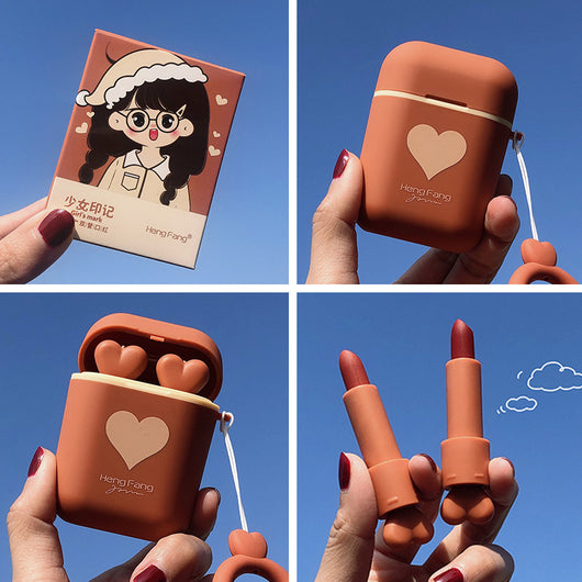 Estuche Organizador Doble Tubo para Labiales Mate y Auriculares Portátil - Image 17