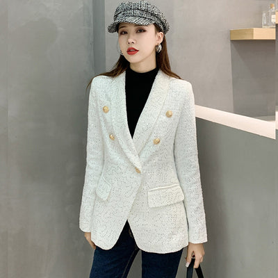 Blazer Tweed con Lentejuelas para Otoño e Invierno - Image 3