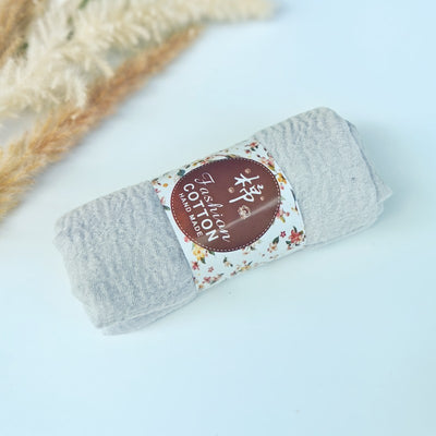 Pañuelo de Algodón y Lino Arrugado Monocromático - Image 31