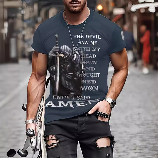 Playera Hombre Impresión 3D Verano Transpirable Manga Corta - Image 17