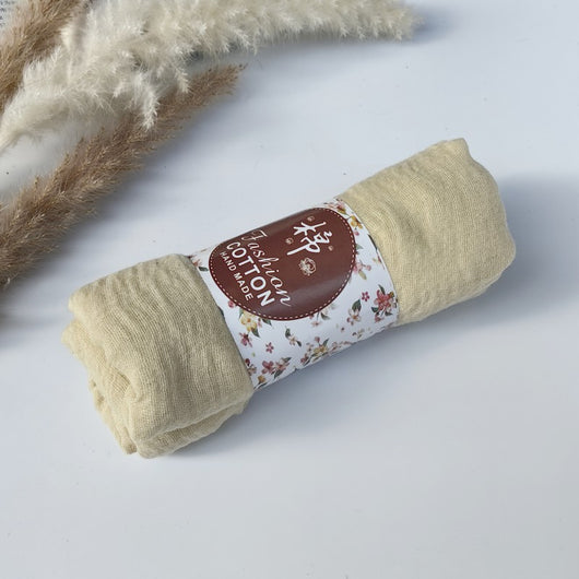 Pañuelo de Algodón y Lino Arrugado Monocromático - Image 77