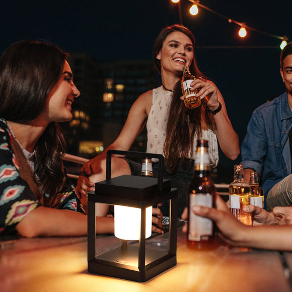 Linterna LED Recargable USB con Luz Ambiental Multifuncional