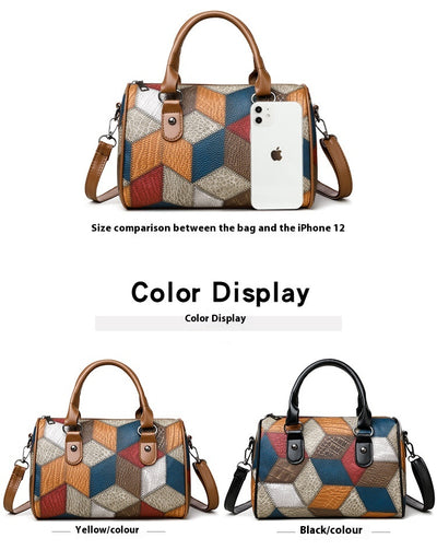 Bolso Bandolera Geométrico Cuadrillé Contraste de Colores para el Trabajo - Image 33