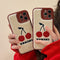 Funda Cereza Adorable con Lente Completo para Teléfono