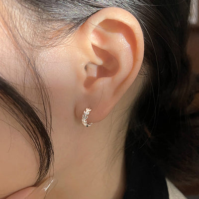 Aros de Hoja de Oliva Minimalistas para Mujer - Diseño Delicado - Image 13