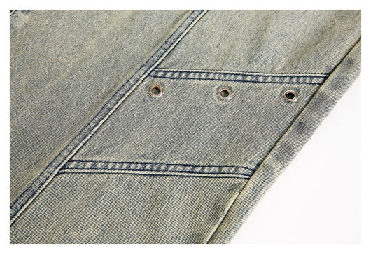 Pantalones Vaqueros Retro Lavados Baggy Straight para Hombre y Mujer - Image 20