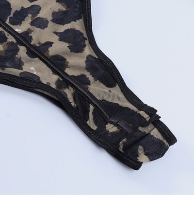 Blusa Estampado Leopardo Vintage de Una Pieza - Image 9