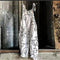 Jumpsuit Retro de Pierna Ancha para Mujer con Estampado Dulce
