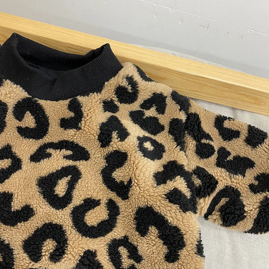 Blusa Infantil Estampado Leopardo Manga Larga Cálida en Cashmere - Image 8