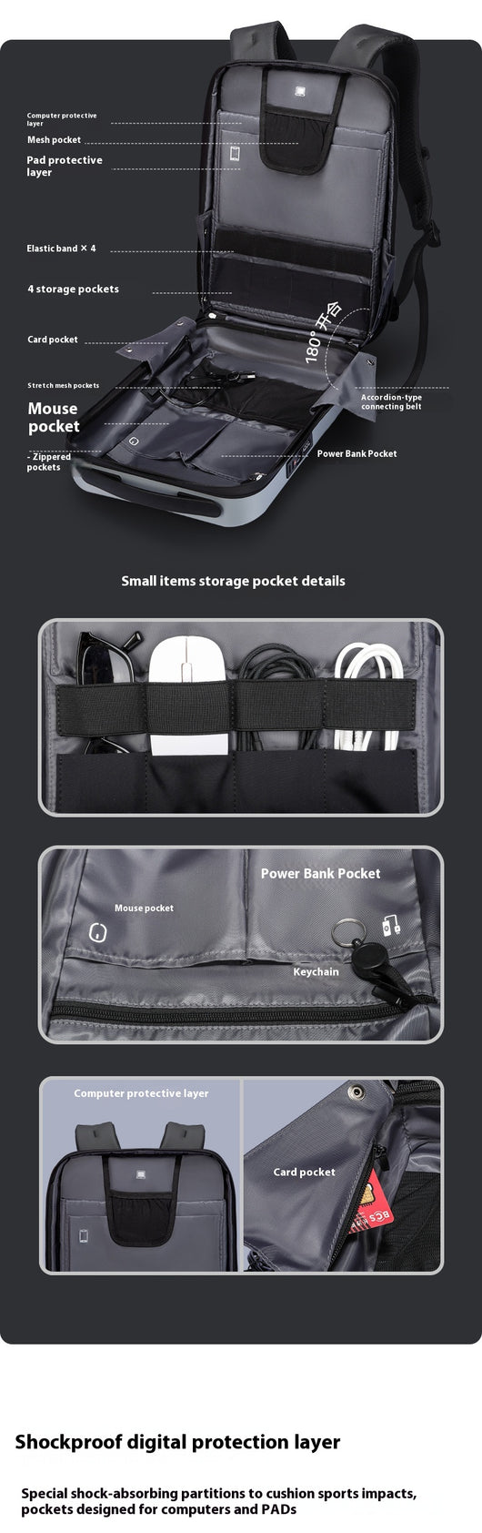 Mochila Antirrobo para Laptop 17.3" - Diseño Ejecutivo y Versátil - Image 18