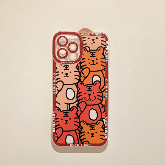 Funda Transparente Tigre Creativo Anti-Golpes para Celular