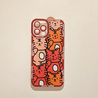Funda Transparente Tigre Creativo Anti-Golpes para Celular