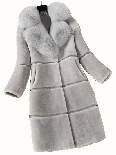Abrigo de Piel de Cordero Esquilada Largo para Mujer - Image 2