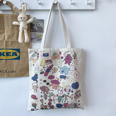 Bolsa de Lona Grande con Estampados Adorables - Capacidad Máxima - Image 14