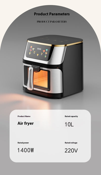 Freidora de Aire Inteligente 10L con Pantalla Visual - Freidora Automática de Capacidad Extra Grande - Image 23