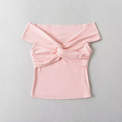 Camiseta Manga Corta con Pliegues y Capas Anudadas - Image 16