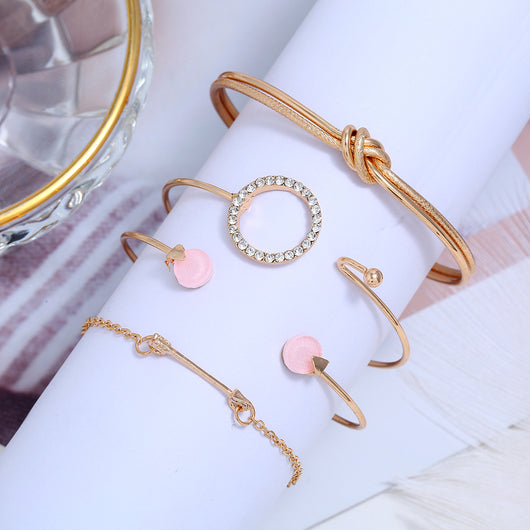 Pulsera de Diamante con Círculo Anudado y Flecha de Personalidad - Image 34