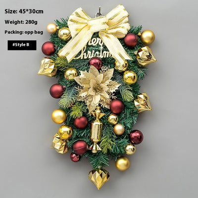 Árbol de Navidad Invertido con Guirnalda de Ratán y Adorno Cuerno - Image 9