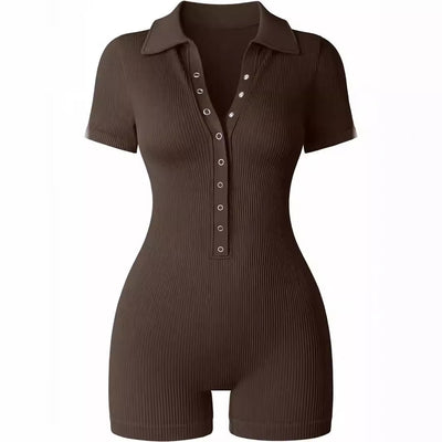 Jumpsuit Deportivo Yoga Mujer con Cuello V y Cintura Ajustable - Image 3