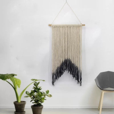 Tapiz Bohemio de Algodón Puro Tejido a Mano con Joyería Decorativa - Image 10