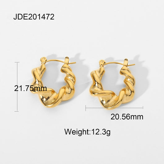 Aretes Circulares de Acero Inoxidable - Joyería Minimalista - Image 3