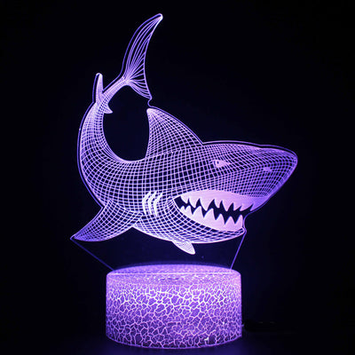 Lámpara de Mesa LED Táctil 3D Serie Tiburón - Luz Multicolor Creativa - Image 10